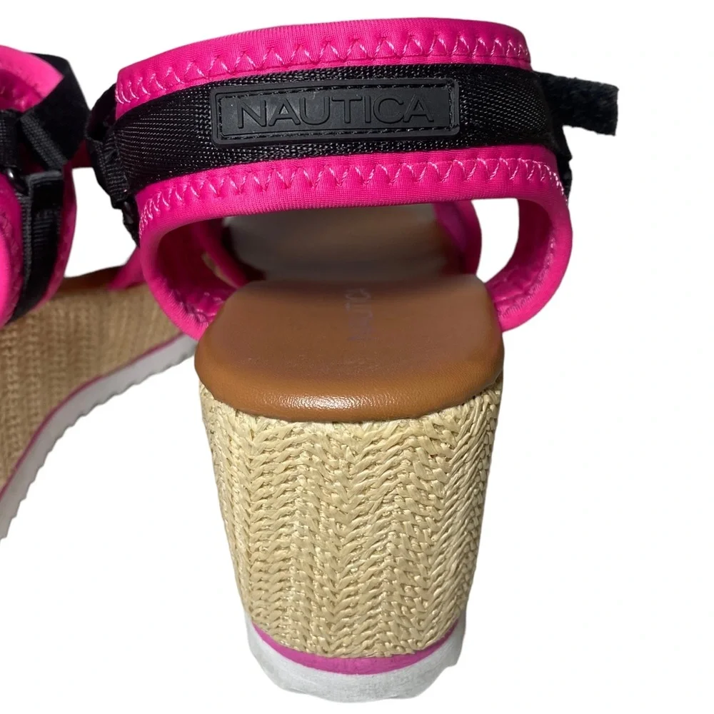 Nautica espadrilles pink nylon Womens size‎ 8.5
